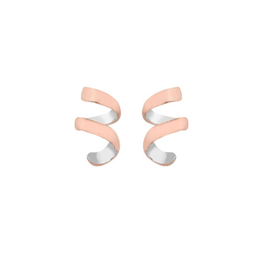 Pendientes CURLS de Plata. Baño de Oro 18k