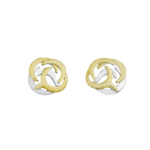Pendientes SHIELD de Plata. Baño de Oro 18k