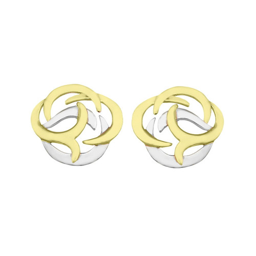 SHIELD Earrings in Silver. 18k Gold Vermeil