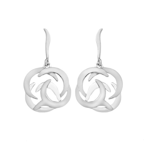SHIELD Earrings in Silver.