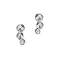 Pendientes de presión de plata de ley 925