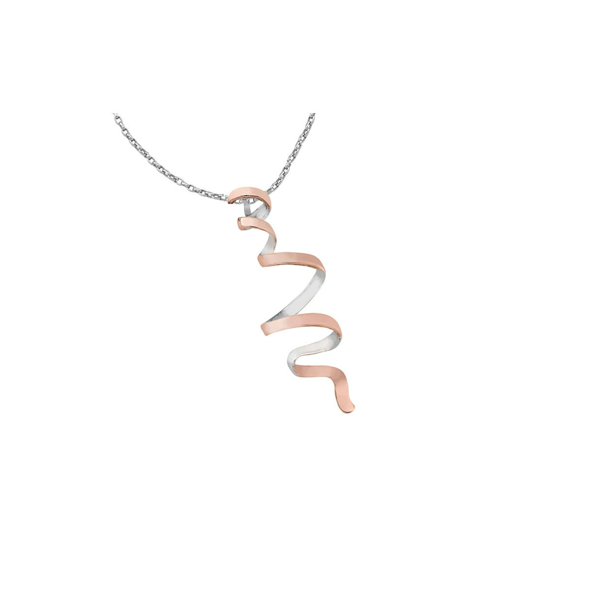 Small sterling silver pendant with rose gold plating