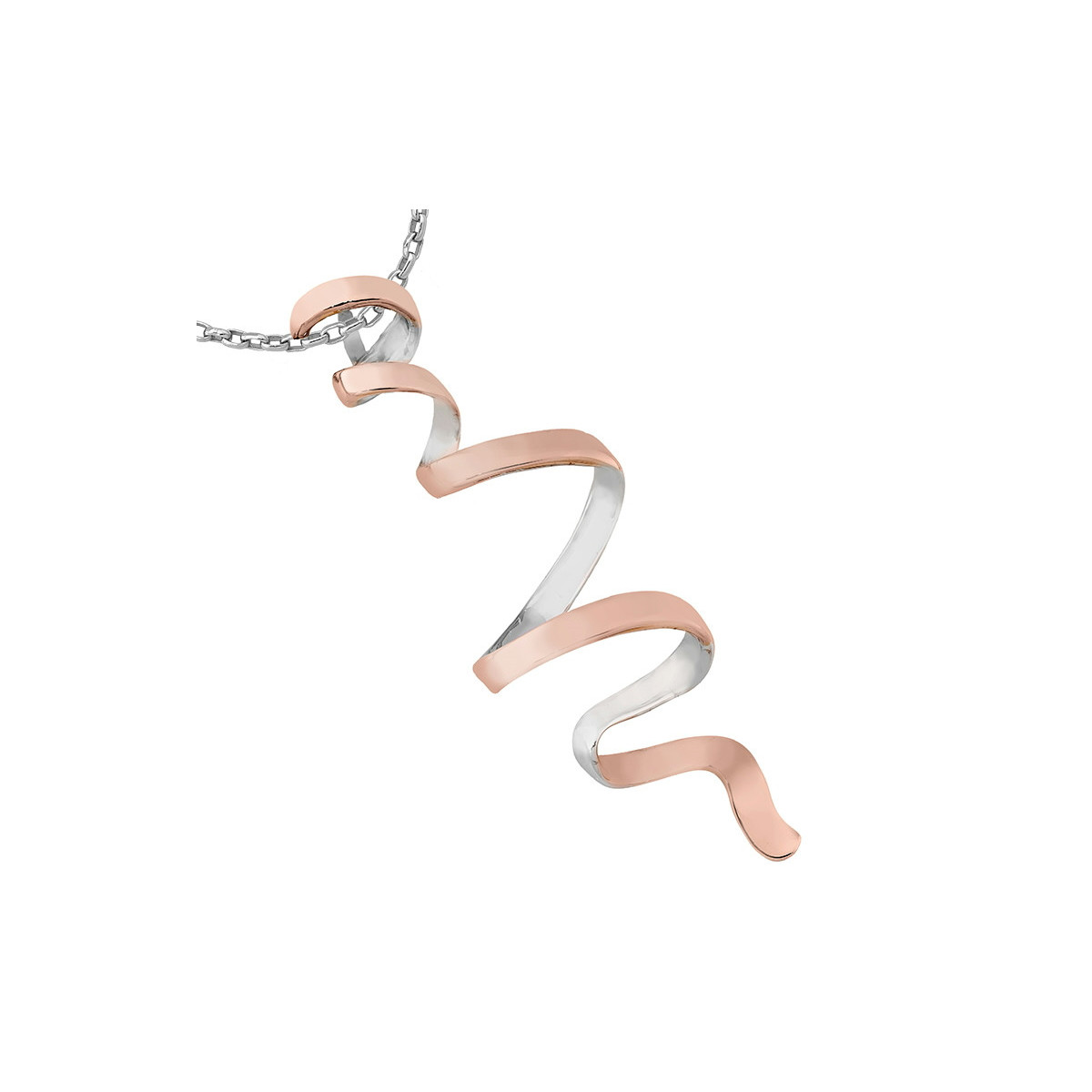 Sterling silver pendant with rose gold plating