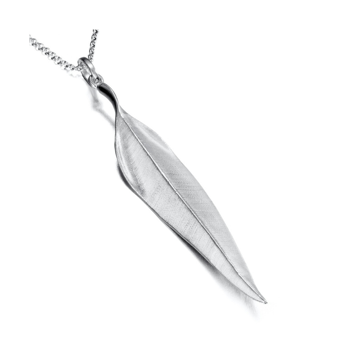 Pendant with leaf in sterling silver 925