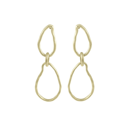 Pendientes TRAIL de Plata. Baño de Oro 18k