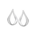 Pendientes pequeños con diseño en V invertida de plata de ley 925