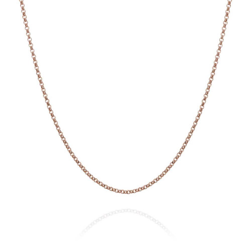 Cadena de Plata 45 cm. Baño de Oro rosa 18 k.