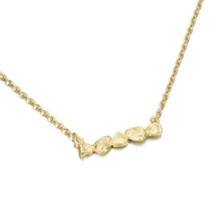 Collar NUGGETS de Plata. Baño de Oro 18k