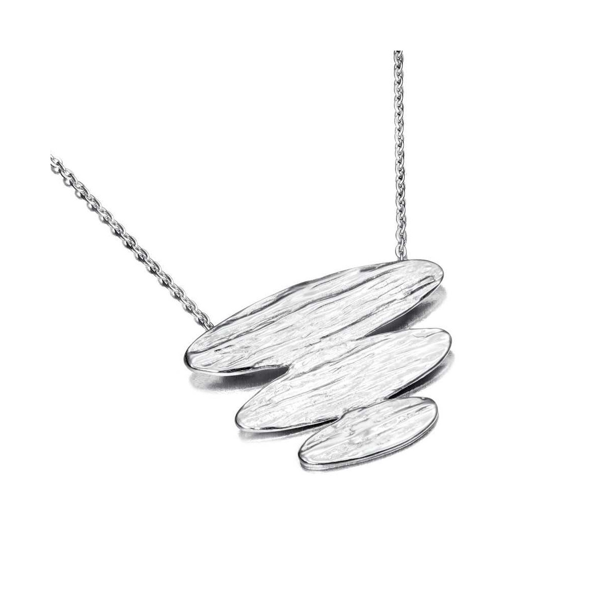 Midi organic shape necklace in sterling silver 925