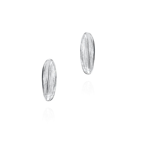 Midi organic shape earrings in sterling silver 925