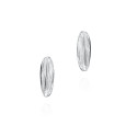 Pendientes midi de forma orgánica de plata de ley 925