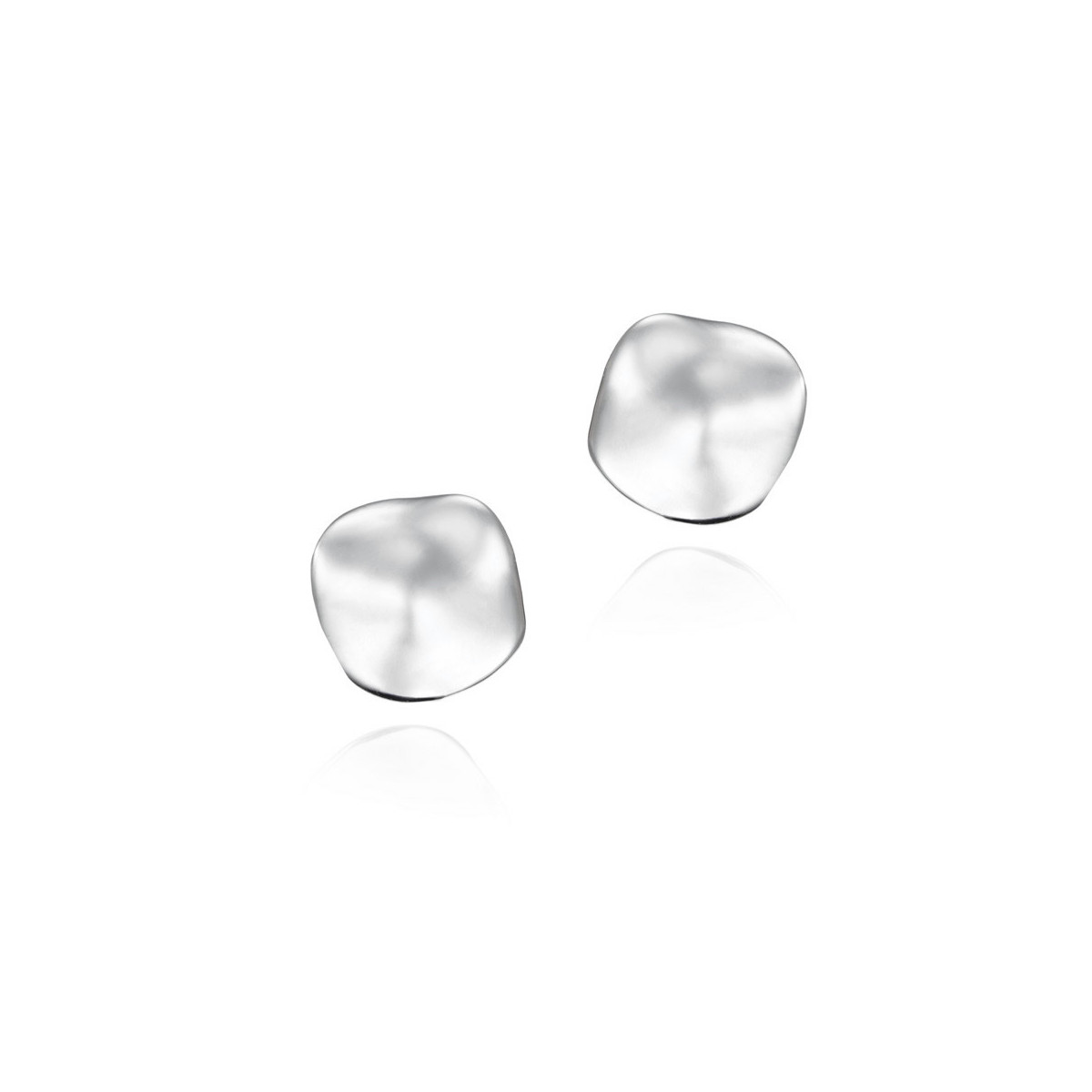 Pendientes de gotas orgánicas de plata de ley 925