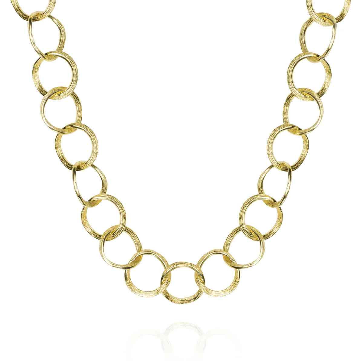 Midi link necklace in sterling silver with 18k gold vermeil