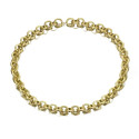 Link necklace in sterling silver with 18k gold vermeil