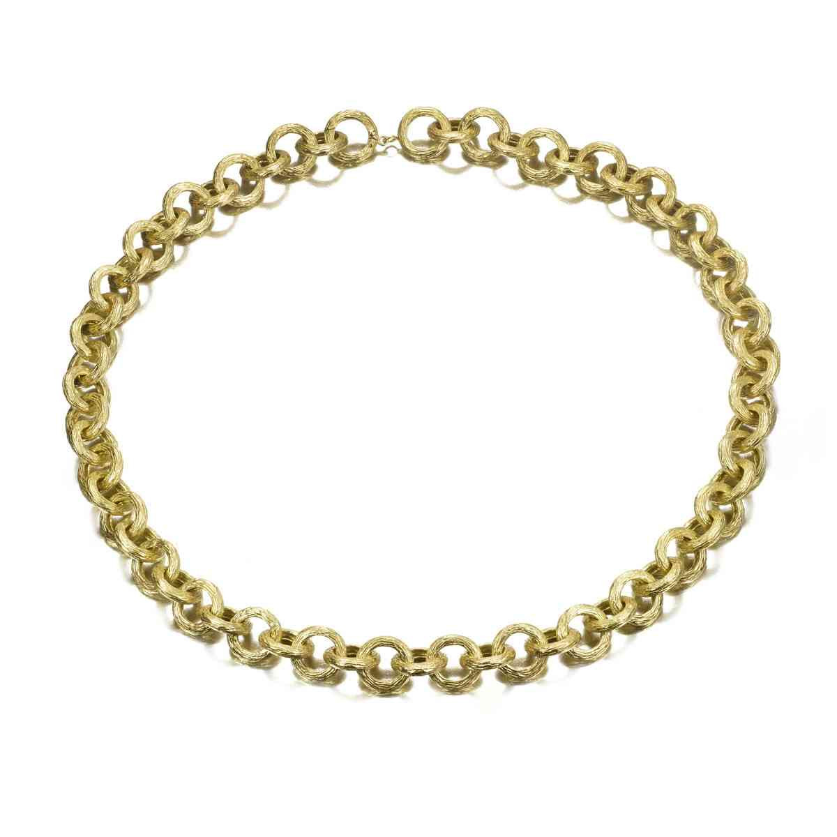 Link necklace in sterling silver with 18k gold vermeil