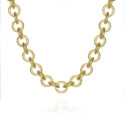Collar de eslabones de plata con baño de oro 18k