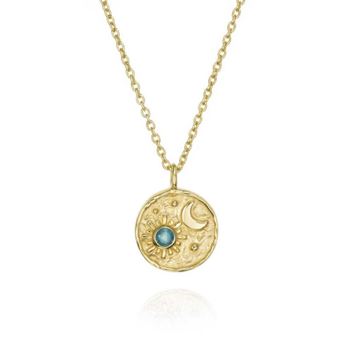 Apatite necklace in 18k gold vermeil sterling silver