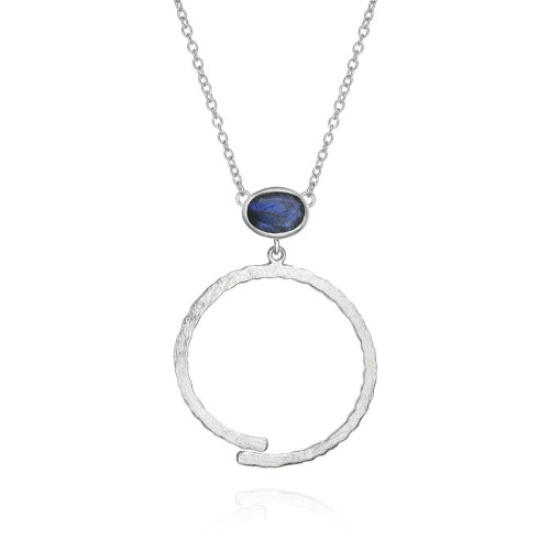 Labradorite sterling silver necklace