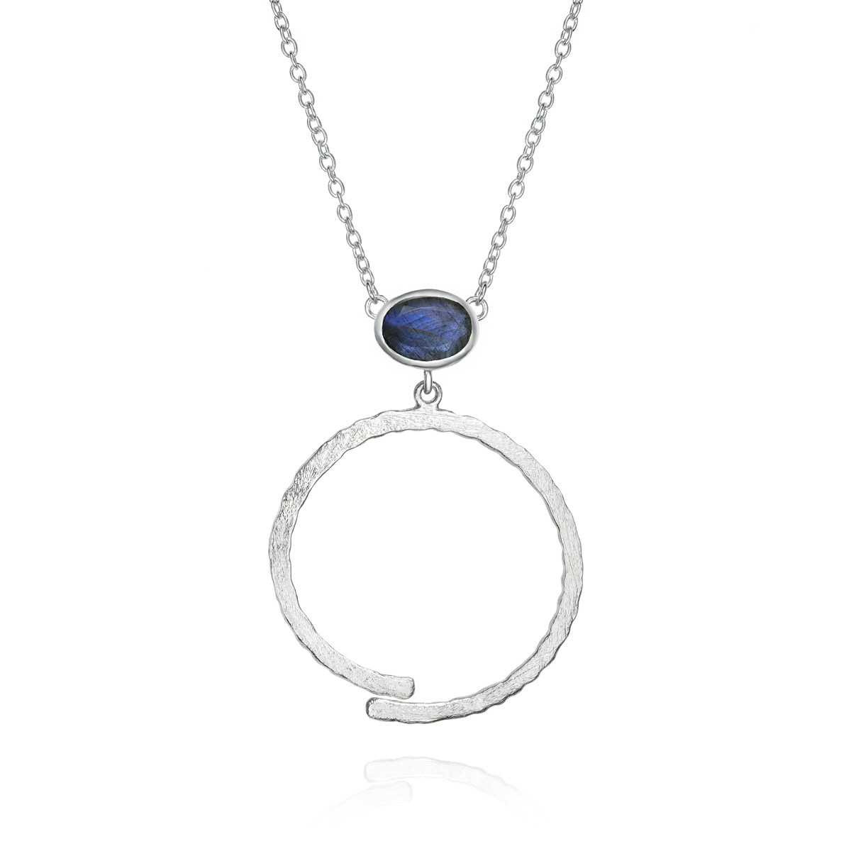 Labradorite sterling silver necklace