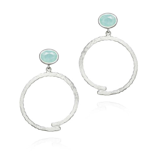 Amazonite sterling silver earrings