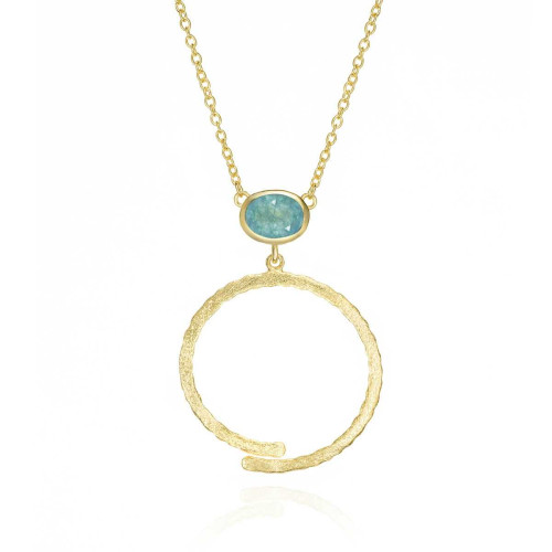 Collar  PURE de Plata. Baño de Oro 18k