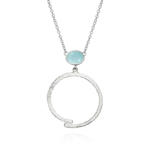 Collar con amazonita de plata de ley 925