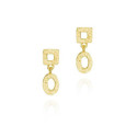 Earrings  DROP in Silver. 18 k Gold vermeil