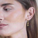 Earrings  DROP in Silver. 18 k Gold vermeil