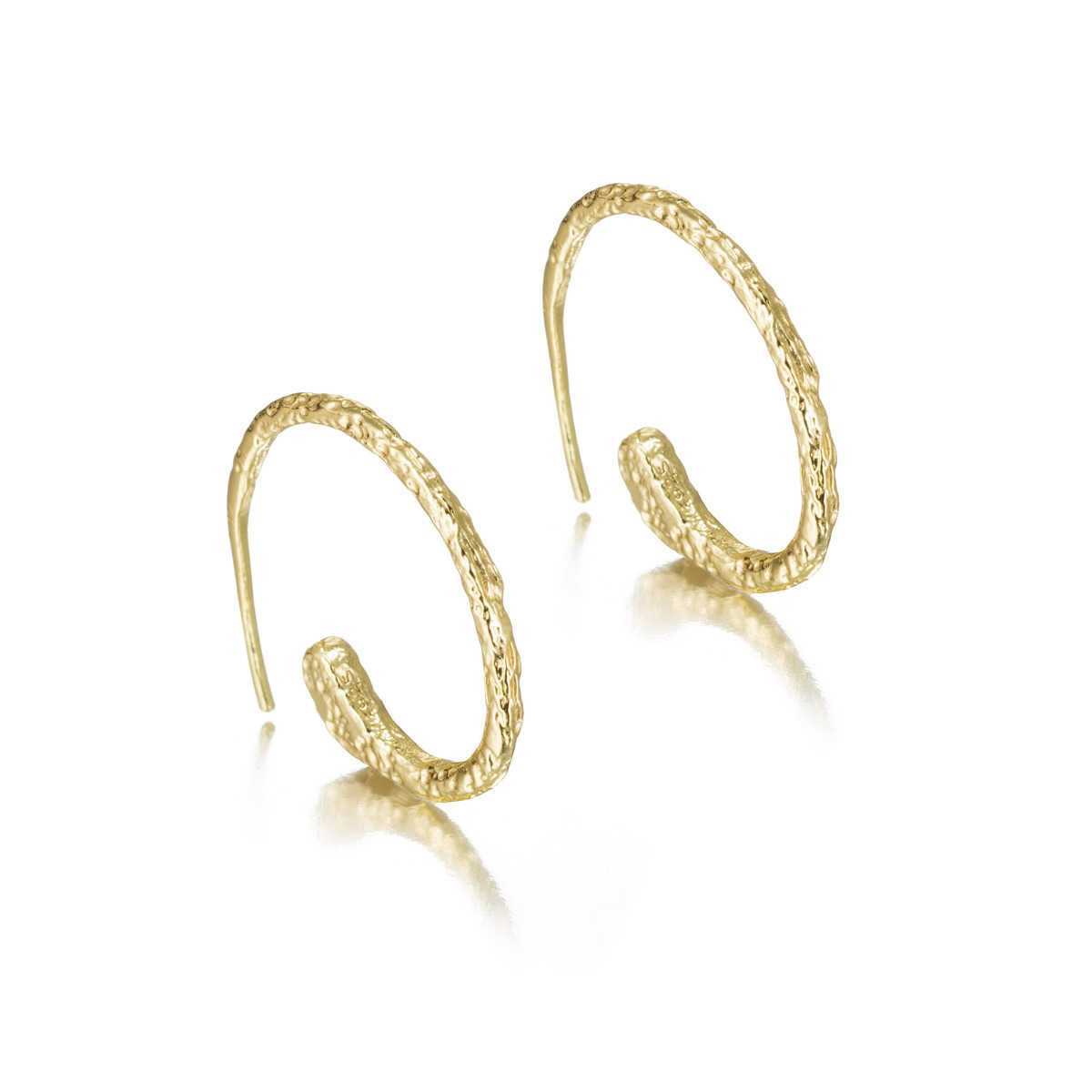 Earrings  LAVA in Silver. 18 k Gold vermeil