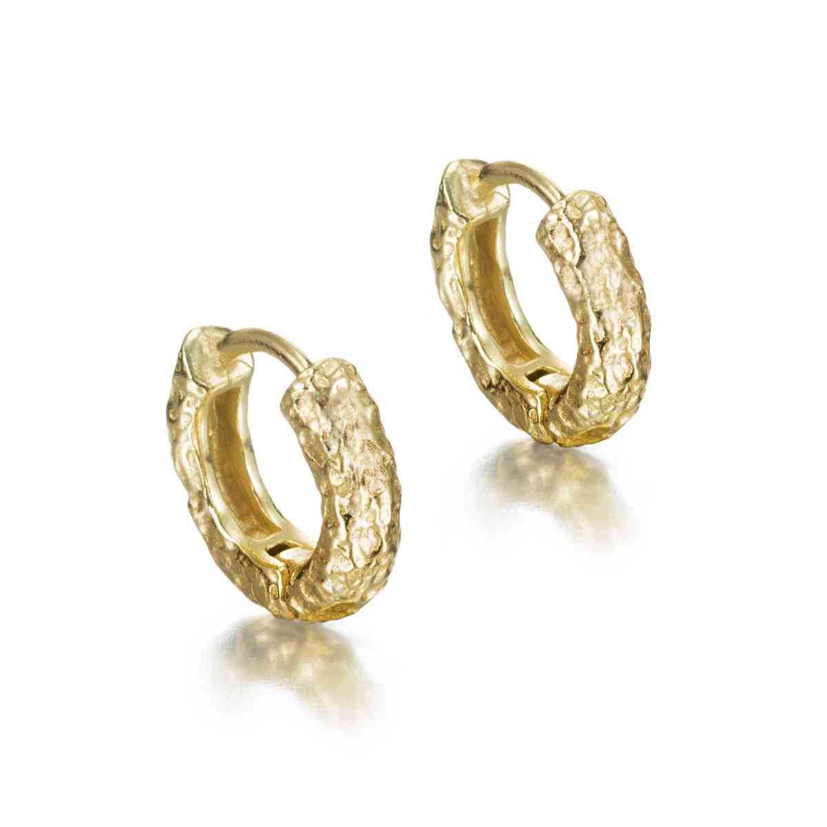 Earrings  LAVA in Silver. 18 k Gold vermeil