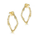 Earrings  LAVA in Silver. 18 k Gold vermeil