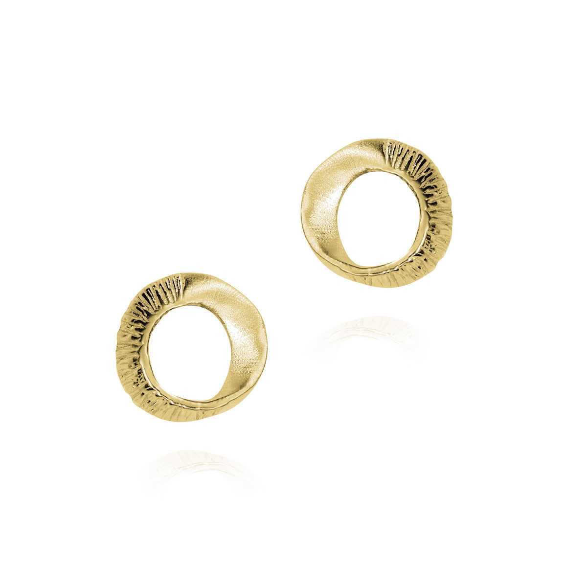 Pendientes SEAWEED de Plata. Baño de Oro 18k