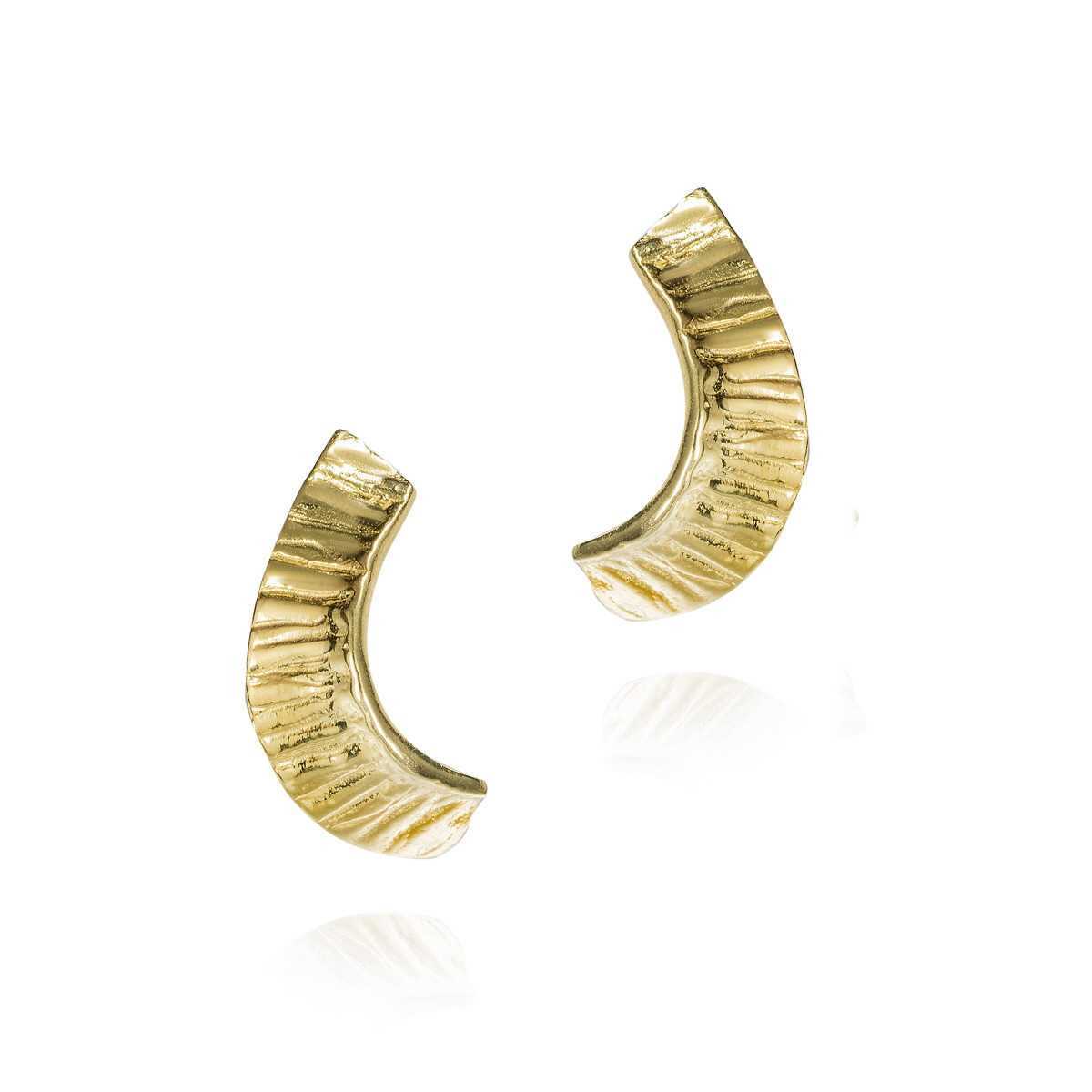 Earrings SEAWEED in Silver. 18 k Gold Vermeil