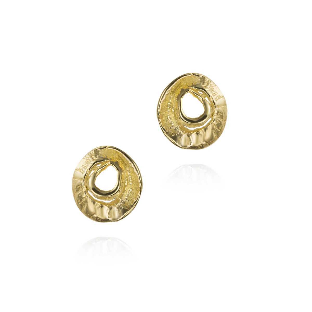 Earrings SEAWEED in Silver. 18 k Gold Vermeil