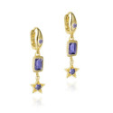 Earrings DECO in Silver. 18 k Gold vermeil