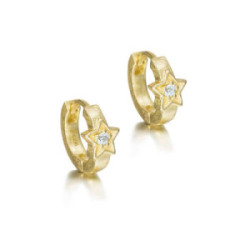 Earrings DECO in Silver. 18 k Gold vermeil