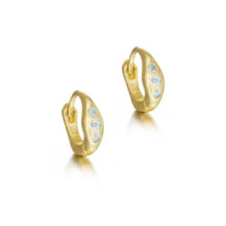 Earrings DECO in Silver. 18 k Gold vermeil