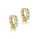 Earrings DECO in Silver. 18 k Gold vermeil