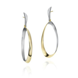 Pendientes BUBBLE de Plata. Baño de Oro 18k