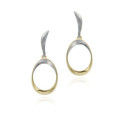 Pendientes BUBBLE de Plata. Baño de Oro 18k