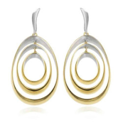 Pendientes BUBBLE de Plata. Baño de Oro 18k