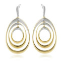 Pendientes BUBBLE de Plata. Baño de Oro 18k