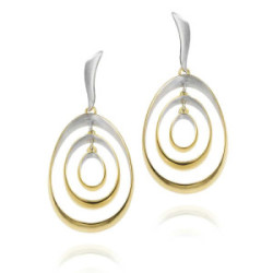 Pendientes BUBBLE de Plata. Baño de Oro 18k