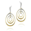 Pendientes BUBBLE de Plata. Baño de Oro 18k