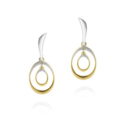 Pendientes BUBBLE de Plata. Baño de Oro 18k