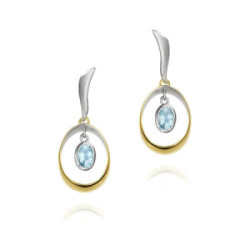 Pendientes BUBBLE de Plata. Baño de Oro 18k