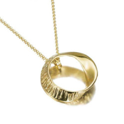 Pendant SEAWEED in Silver. 18 k Gold Vermeil