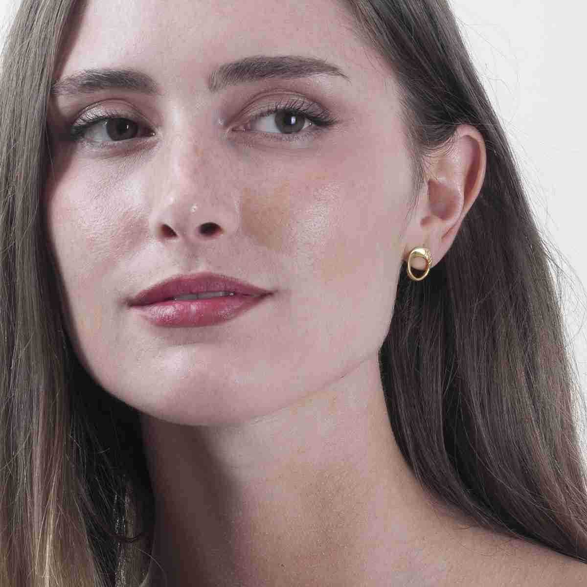 Earrings SEAWEED in Silver. 18 k Gold Vermeil