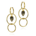 Pendientes PENDULUM de Plata. Baño de Oro 18k