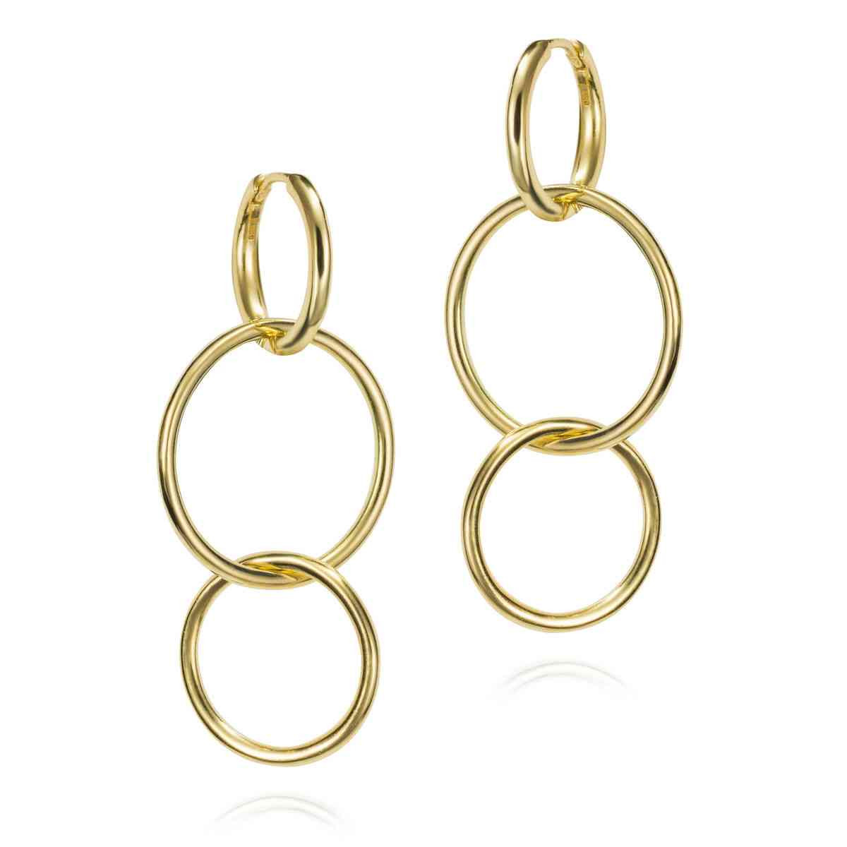 PENDULUM Earrings in Silver. 18k Gold Vermeil
